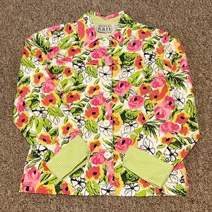 KEREN hart Women's Long Sleeve Lightweight Vintage Floral Jacket